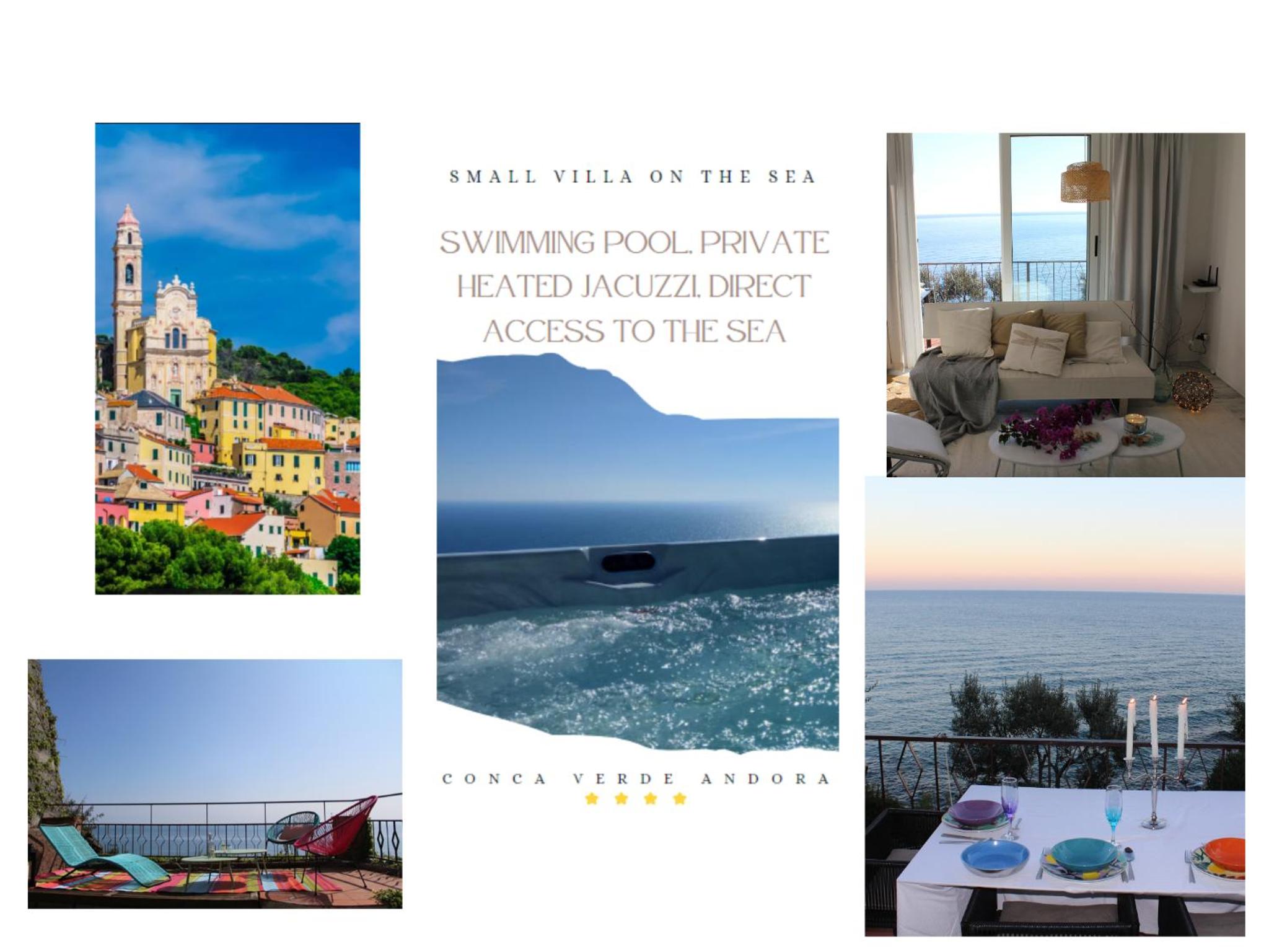 Hotel Conca Verde c21- BEACH FRONT little villa- POOL, private JACUZZI sea view