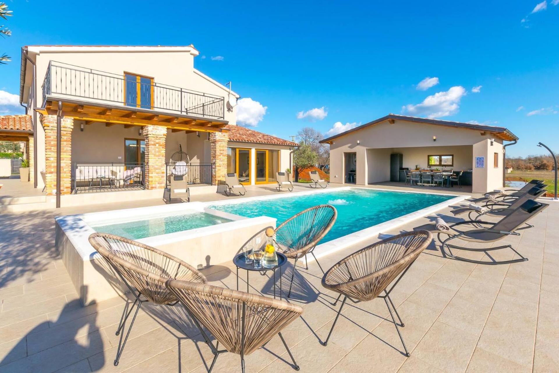 Hotel Relaxing Pool Villa Mattuzzi In Loborika